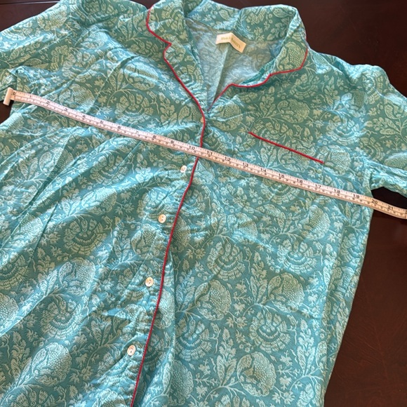 World Market Women’s Long Button Down Pajamas Long Sleeve Cotton Size S/M - Picture 9 of 13